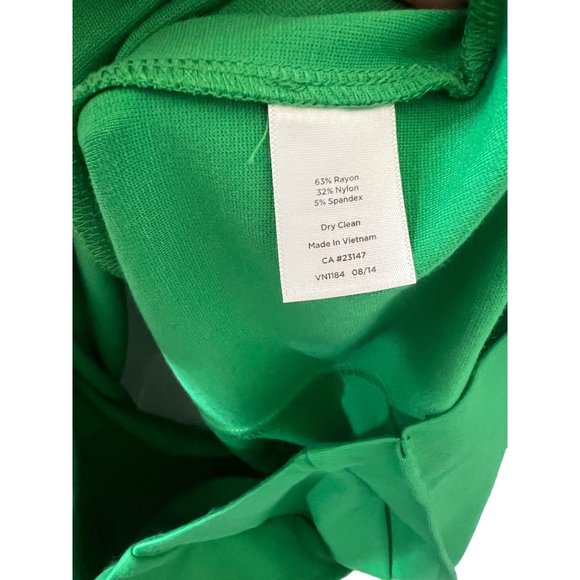 TALBOTS Green V-Neck Short Sleeve Midi Size 8 Dress - Picture 4 of 8